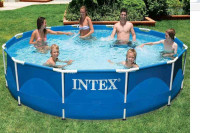 Бассейн каркасный круглый INTEX 28210 {Metal Frame,семейный} 366х76 см