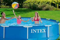Бассейн каркасный круглый INTEX 28210 {Metal Frame,семейный} 366х76 см
