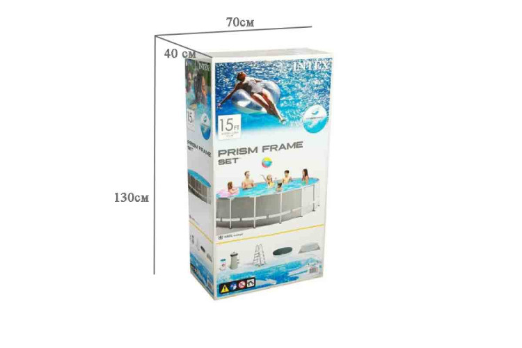 Бассейн каркасный круглый INTEX 26726 Prism Frame 457х122 см