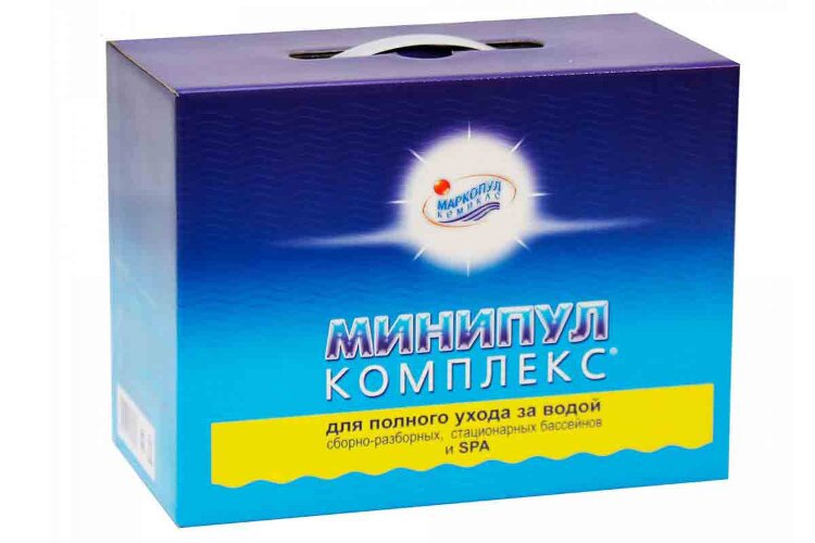 М22 Маркопул Кемиклс, Минипул Комплекс, 5.5 кг коробка 5 в 1 для полного ухода за бассейном от 10 до 30м3
