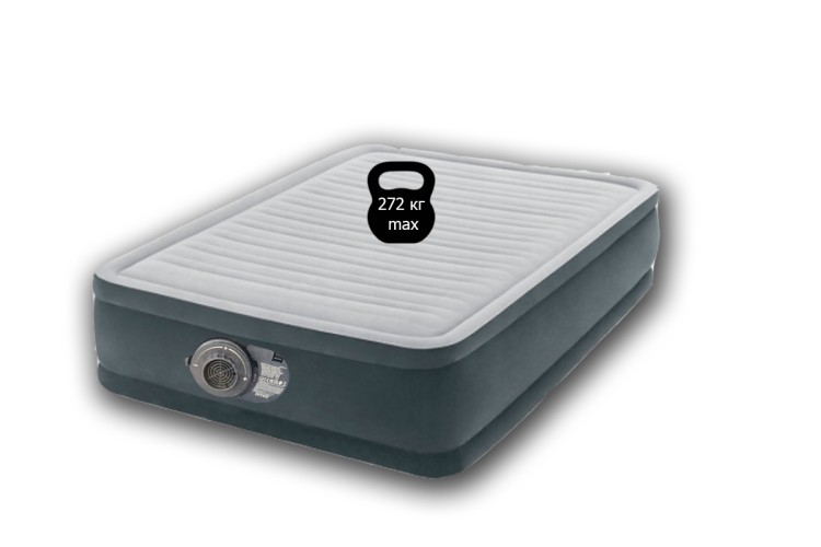 Надувная двуспальная кровать INTEX 64414 Comfort Plush Airbed 152х203х46 см