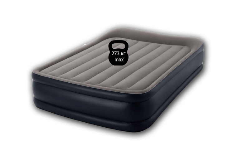 Двуспальная надувная кровать INTEX 64136 Deluxe Pillow Rest Raised 152х203х42 см
