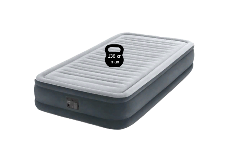 Надувной матрас односпальный INTEX 67766 Comfort Plush Airbed 99х191х33 см Надувной матрас односпальный INTEX 67766 Comfort Plush Airbed 99х191х33 см