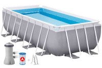 Бассейн каркасный прямоугольный INTEX 26790 Prism Frame Rectangular Pool  400х200х122 см