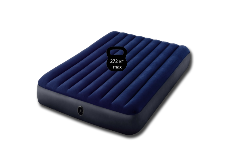 Надувной матрас двуспальный INTEX 64765 Classic Downy Airbed 152х203х25 см Надувной матрас двуспальный INTEX 64765 Classic Downy Airbed 152х203х25 см