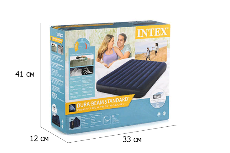 Надувной матрас двуспальный INTEX 64765 Classic Downy Airbed 152х203х25 см Надувной матрас двуспальный INTEX 64765 Classic Downy Airbed 152х203х25 см